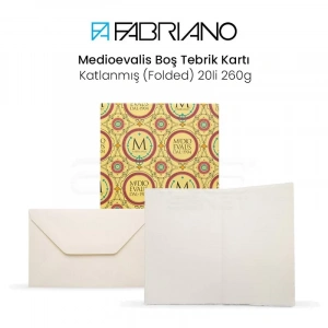 Fabriano Medioevalis Boş Tebrik Kartı Ve Zarf  20li 260g