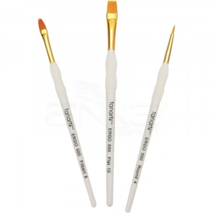Fanart Ergonomik Altın Taklon Fırça Seti 500 Seri 3lü Set 1