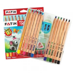 Fatih 12 Renk Trıboo Jumbo Kuru Boya Kalemi 33426