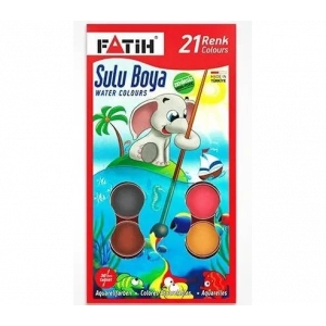Fatih Sulu Boya 21 Renk Büyük Boy (fırça Hediyeli)