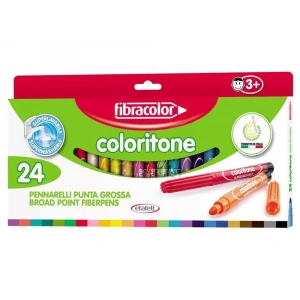 Fibracolor Coloritone Kalın Uçlu Keçeli Kalem 24 Renk