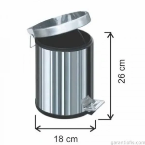Garanti Metal 1001 Pedallı Çöp Kovası (3 Litre)