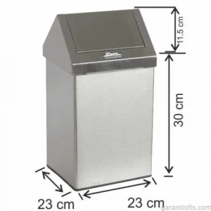 Garanti Metal 1306 Çatı Kapaklı Çöp Kovası (16 Litre)