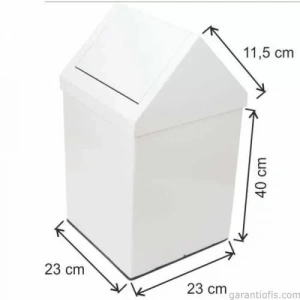 Garanti Metal 1317 Çatı Kapaklı Çöp Kovası (21 Litre)