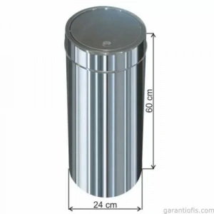 Garanti Metal 1324 Dokunmatik İtme Kapaklı Çöp Kovası (27 Litre)