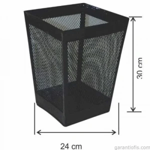 Garanti Metal 1437 Kare Metal Ofis Tipi Çöp Kovası (13 Lt)