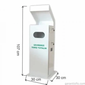 Garanti Metal 1722 Dış Mekan Kare Çöp Kovası (Küllüklü)