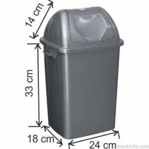 Garanti Metal 7402 Plastik Çatı Kapaklı Çöp Kovası (16 Litre)