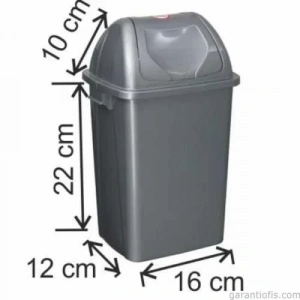 Garanti Metal 7404 Plastik Çatı Kapaklı Çöp Kovası (4,2 Litre)