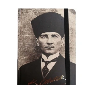 Gıpta Atatürk Spiralli Sert Kapak Defter 13x21 Çizgili 120 Yaprak (3323)