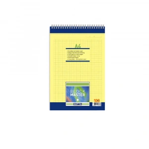 Gıpta Block Master Spiralli Kareli Bloknot A4 100 Yaprak