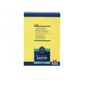 Gıpta Block Master Spiralli Karton Kapak Çizgili Bloknot A4 100 Yaprak