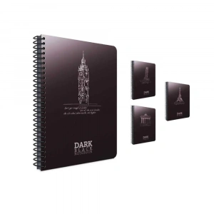 Gıpta Dark Spiralli Plastik Kapak Düz Not Defteri A4 50 Yaprak
