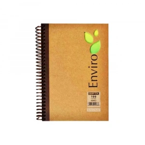 Gıpta Enviro Spiralli Kraft Sert Kapak Kareli Defter A4 100 Yaprak