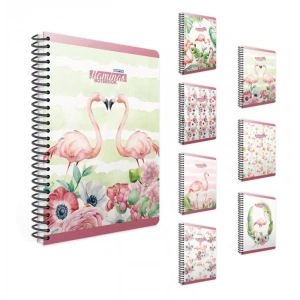 Gıpta Flamingo Spiralli Defter 19x26 Düz 100 Yaprak (4171)