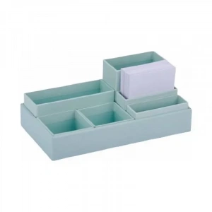 GIPTA PASTEL GREEN TRAY MODÜLER MASA ÜSTÜ ORGANİZER (ORG7532)