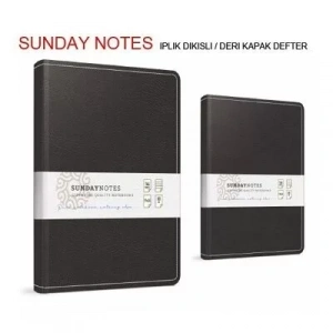 Gıpta Sunday Notes Deri Kapak Defter 17x24 Kareli 140 Yaprak (5043)