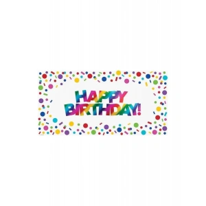 Gökkuşağı Partisi Happy Birthday Folyo Dev Afiş