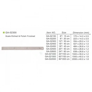 Golden Way Çelik Cetvel Ga-2300 30cm