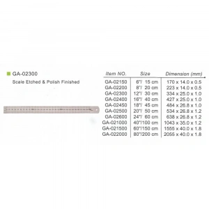 Golden Way Çelik Cetvel GA-2300 30cm