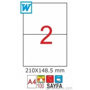 Goldmoon 2002 Laser A4 Sayfa Etiketi 210x148,5mm (100 Lü Paket)