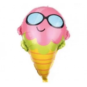 Gözlüklü Külah Dondurma Folyo Balon