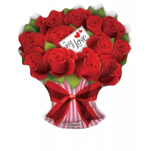 Gül Buketi Jumbo Folyo Balon 70 cm