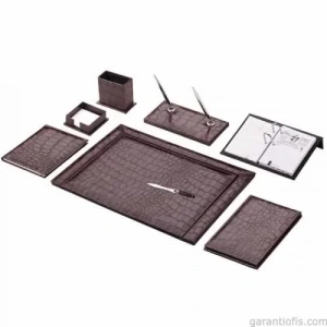 Gülpaş 250 Bordo Lüks Çerçeveli Sümen Takımı (krokodil - 9 Parça)