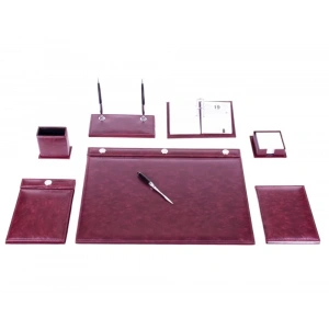 Gülpaş 258 Bordo Lüks Sümen Takımı (düğmeli - 9 Parça)