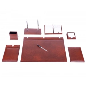 Gülpaş 259 Kahverengi Lüks Sümen Takımı (Düğmeli - 9 Parça)