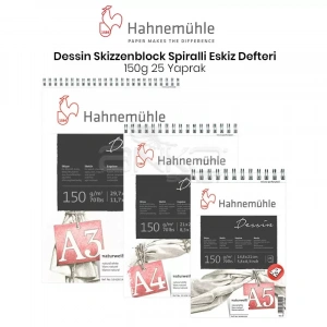 Hahnemühle Dessin Skizzenblock Spiralli Eskiz Defteri 150g 25 Yaprak
