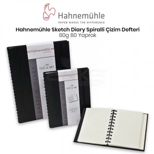 Hahnemühle Sketch Diary Spiralli Çizim Defteri 80g 80 Yaprak