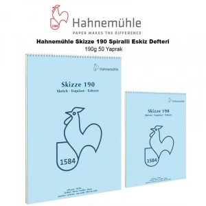 Hahnemühle Skizze 190 Spiralli Eskiz Defteri 190g 50 Yaprak