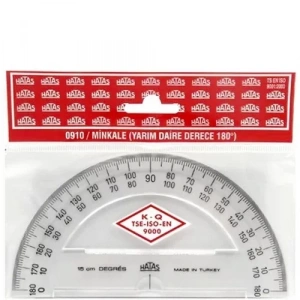 Hatas 0910 Minkale Yarım Daire 180° 15 Cm.