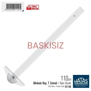 Hatas Minkale Başlıklı T Cetveli Kalın Bizote (Baskısız) 110cm