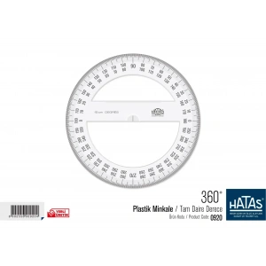 Hatas Minkale Tam Daire İletki Şeffaf 360° 15cm