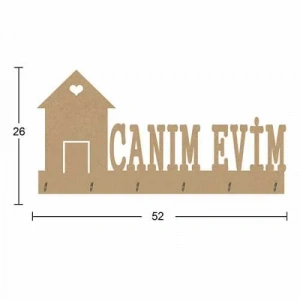 Hobi-Art A 039 Boyanabilir Ham Ahşap Anahtarlık