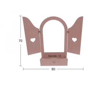 Hobi-Art AY 114 Boyanabilir Ahşap İki Katlı  Ayna Çerçevesi