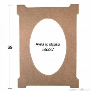 Hobi-art Ay 129 Boyanabilir Ahşap Ayna Çerçeve