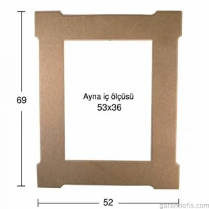 Hobi-art Ay 130 Boyanabilir Ahşap Ayna Çerçeve