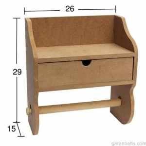 Hobi-Art Çekmeceli Rulo Havluluk Ahşap Obje F 758