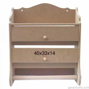 Hobi-art Çekmeceli Rulo Havluluk Ahşap Obje F 771