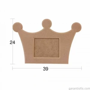 Hobi-Art ÇER 143 Dekoratif Taç Tasarımlı Ahşap Resim Çerçevesi