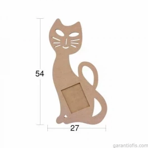 Hobi-art Çer 149 Dekoratif Kedi Tasarımlı Ahşap Resim Çerçevesi