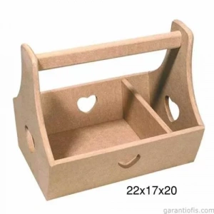 Hobi-art Çok Amaçlı Kulplu Kutu Ahşap Obje F 763