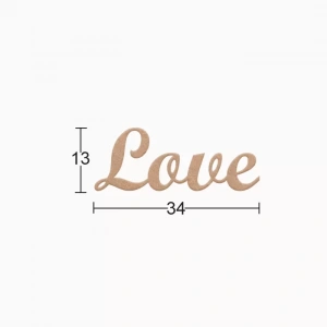 Hobi-Art DS 120 Boyanabilir Ahşap Love Yazılı Duvar Süsü