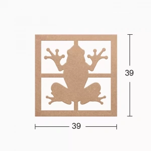 Hobi-art Ds 26 Boyanabilir  Kurbağ Desenli Ahşap Duvar Süsü