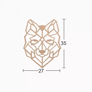 Hobi-Art DS 57 Boyanabilir Ahşap Kurt Desenli Duvar Süsü