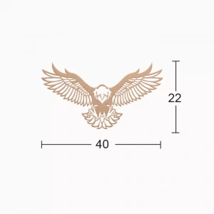 Hobi-Art DS 64 Boyanabilir Ahşap Kartal Desenli Duvar Süsü
