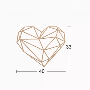 Hobi-Art DS 65 Boyanabilir Ahşap Kalp Desenli Duvar Süsü
